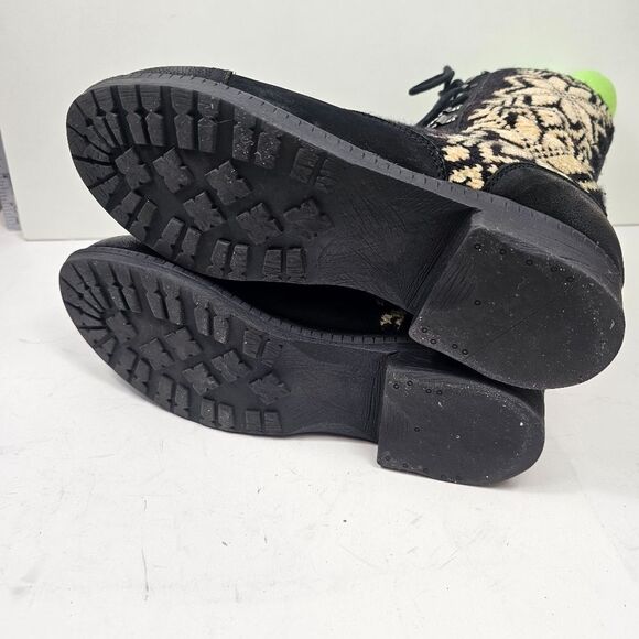 Kelsi Dagger Ilya Combat Leather and Embroidered Boots Size 8 - Picture 7 of 9